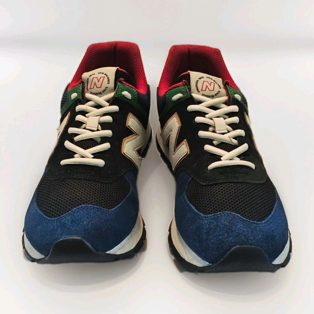 New Balance 574 Rugged Men Size 12 Colorblock Black Blue Red Sneaker ML574DRC - Picture 4 of 16